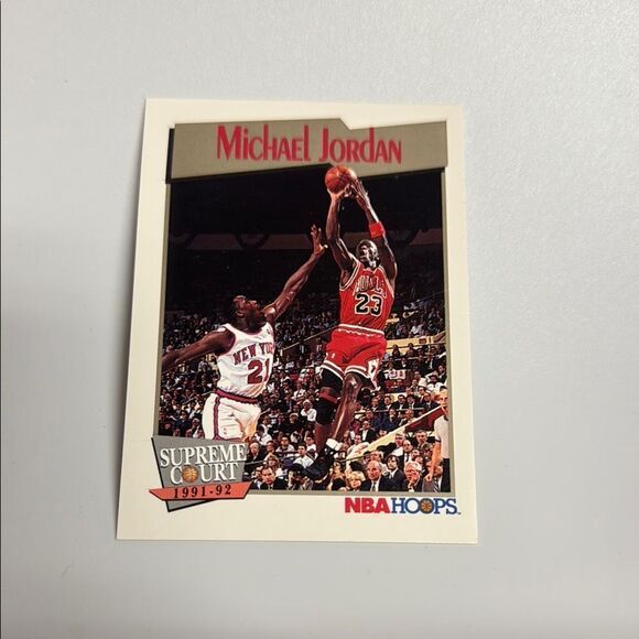 Michael Jordan NBA Hoops 1991-92 Trading Card Supreme Court mint condition - Picture 2 of 4